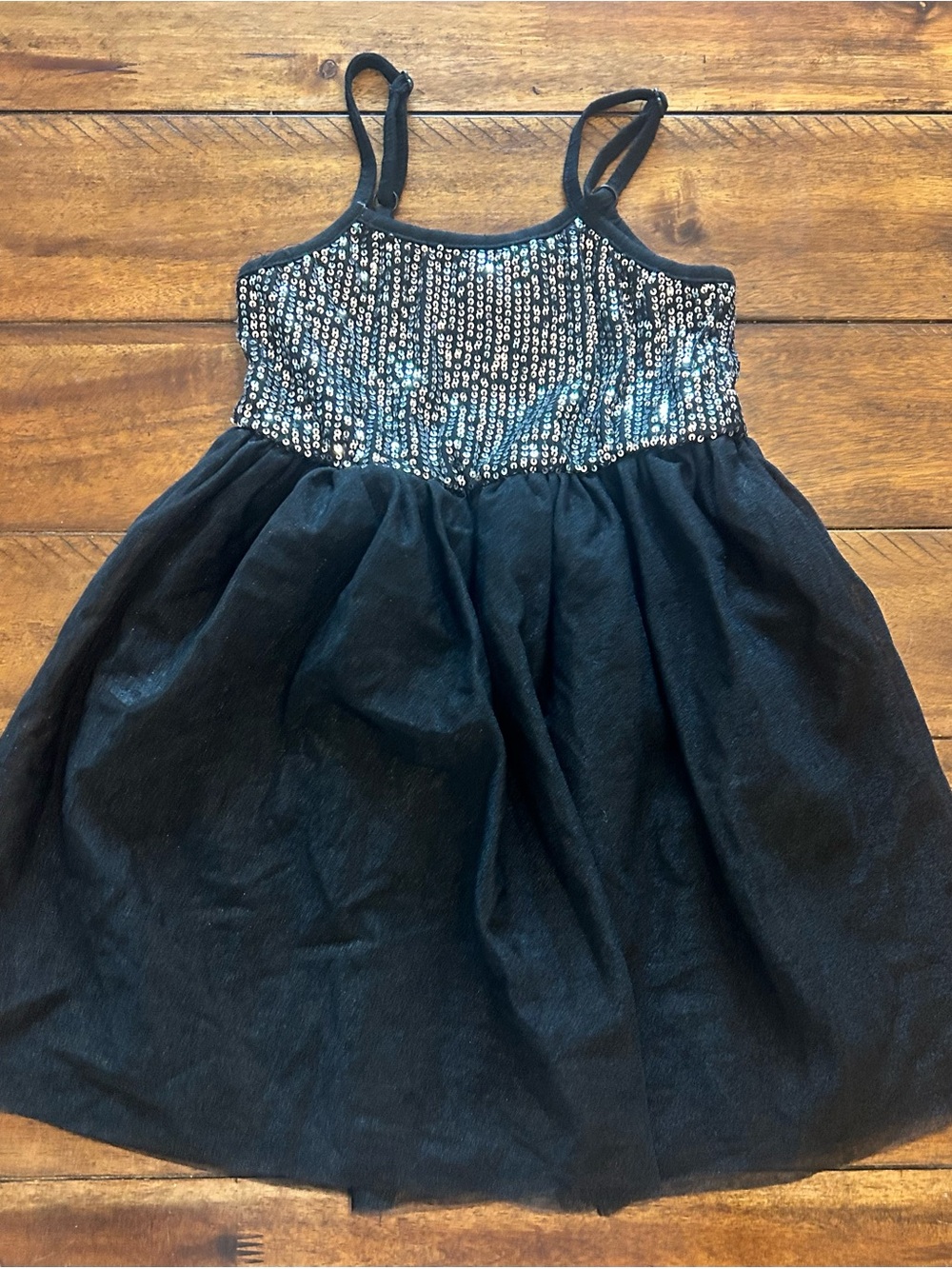 Pat Pat Black Sequin Bodice Party Dress